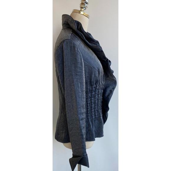 Samuel Dong Silver Gray Metallic Jacket Size S - Picture 6 of 10